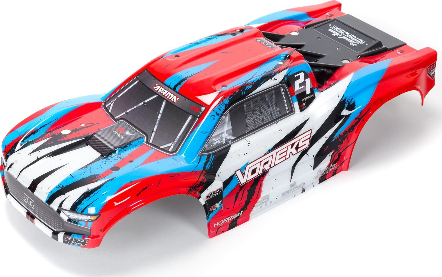 1/10 Painted Body, Red/Blue: VORTEKS 4X4 BLX
